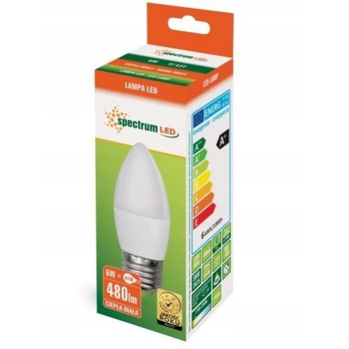 Ampoule Led Chaude E-27 230v 6w Chandelle 13061 2