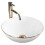 Countertop Basin Stella White Gold Edge 1