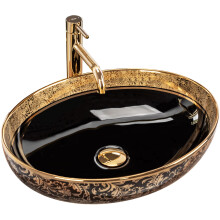 Countertop Washbasin Rea Margot Gold / Black