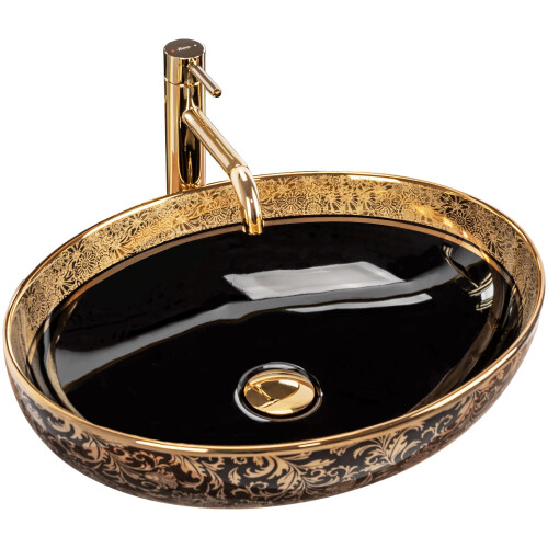 Opzetwastafel Rea Margot Black/gold