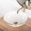 Countertop Basin Stella White Gold Edge 3
