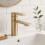 Bathroom Faucet Rea Storm Gold Brush Low 6