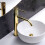 Βρύση Νιπτήρα Rea Lungo Diamond Gold, Ψηλ 6