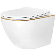 Toilet Bowl Rea Carlo Mini Tornado Nf Gold Edge