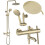 Kit De Douche Avec Thermostat Lungo Diamond Gold 1