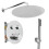 Inbouw Regendoucheset Rea Lungo Diamond Chrom + Box 1