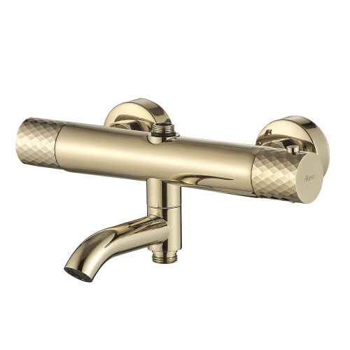 Kit De Douche Avec Thermostat Lungo Diamond Gold 1