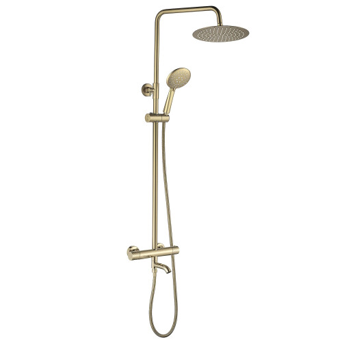 Kit De Douche Avec Thermostat Lungo Diamond Gold 2