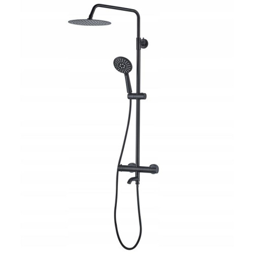 Kit De Douche Avec Thermostat Lungo Black 2