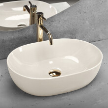 Countertop Washbasin Rea Lisa Ecru Shiny