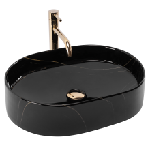 Countertop Washbasin Rea Nadia 50 Black Stone
