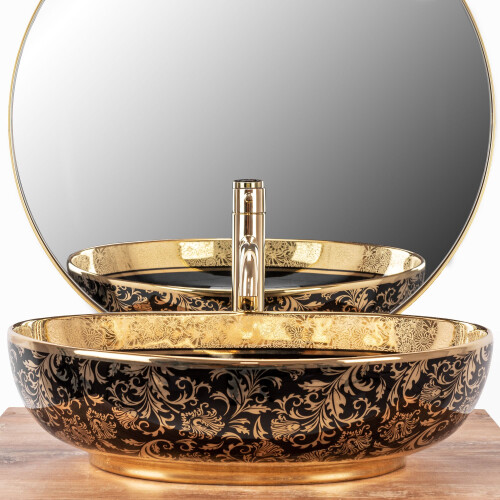 Opzetwastafel Rea Margot Black/gold 1