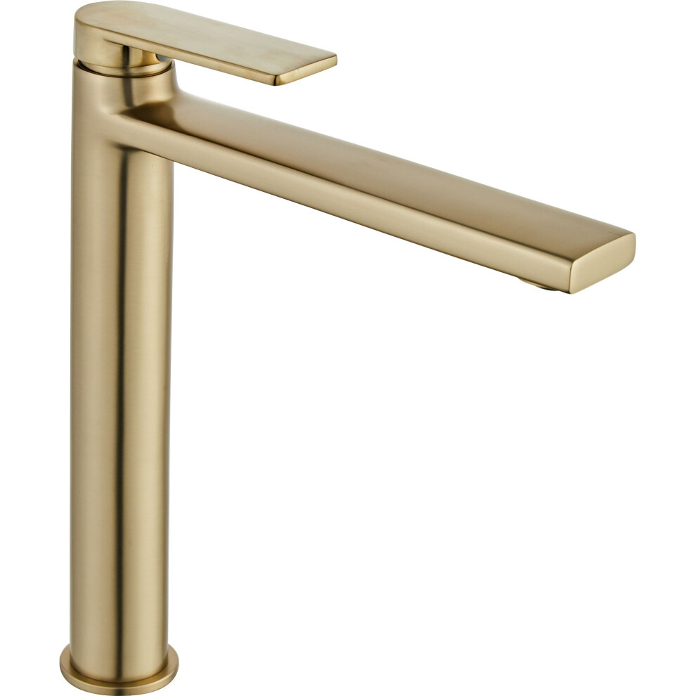Bathroom Faucet Rea Verso Brush Gold High 5902557375424
