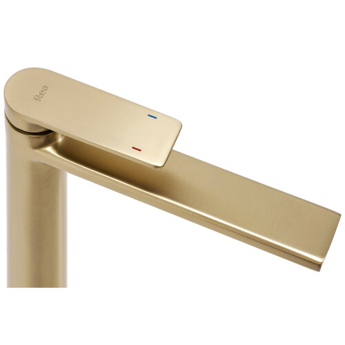 Robinet De Lavabo Rea Verso Brush Gold High 2