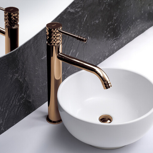 Βρύση Νιπτήρα Rea Lungo Diamond Copper, Ψηλ 1