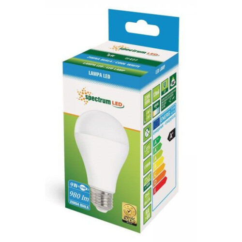 Hideg Fényű Led Izzó E27 230v 9w 1