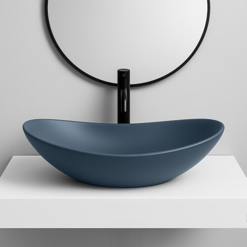 Lavabo Da Appoggio Rea Royal Blueberry Matt 2