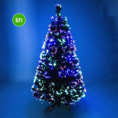 6FT (180CM) FIBRE OPTIC GREEN TREE 2