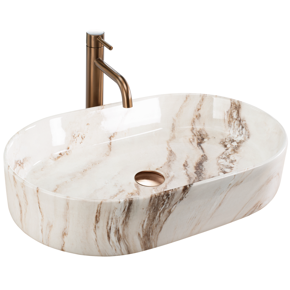 Countertop Washbasin Rea Nadia 60 Marrone 5906366007996