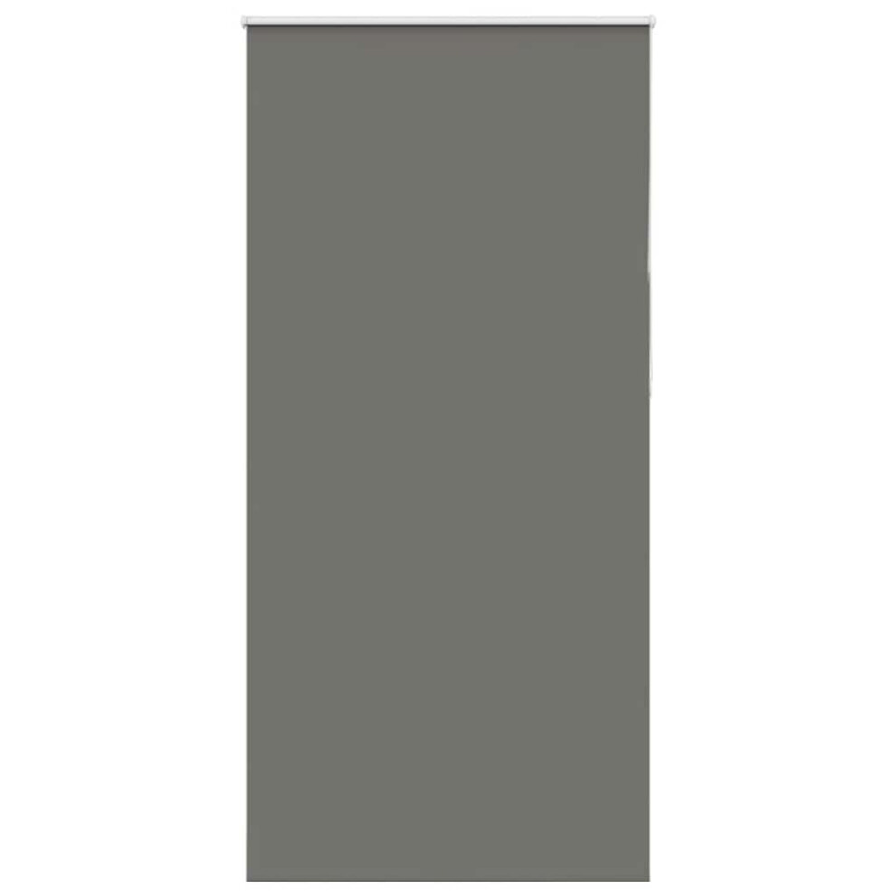 Vidaxl Grey Roller Blind Blackout 95X210 Cm Fabric Width 90.7 Cm Polyester