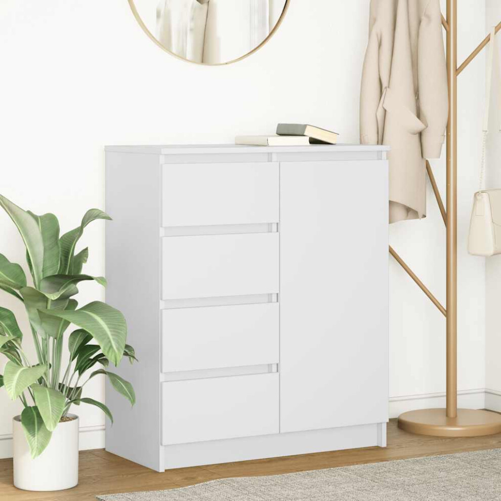 Vidaxl White Sideboard With Drawers 71X35x84 Cm Engineered Wood