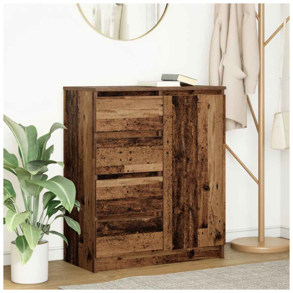 Vidaxl Sideboard With Drawers Old Wood 71X35x84 Cm Engineered Wood