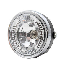 (As show, One size) Motorcycle Modified Retro Headlights 8 Inch Angel Ring Headlights