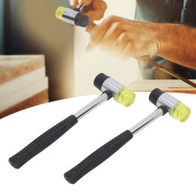 Rubber Mallet 2pcs 25mm Hollow Steel Non-slip Handle for DIY Woodworking Crafts