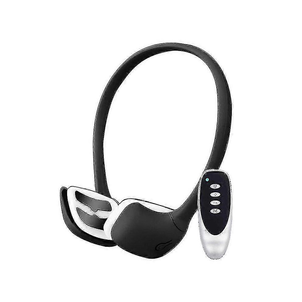 Kikidex Black (As Show, One Size) Facial Lifter, Ems Microcurrent Massage Facial Instrument, V-Shaped Double Face Lift