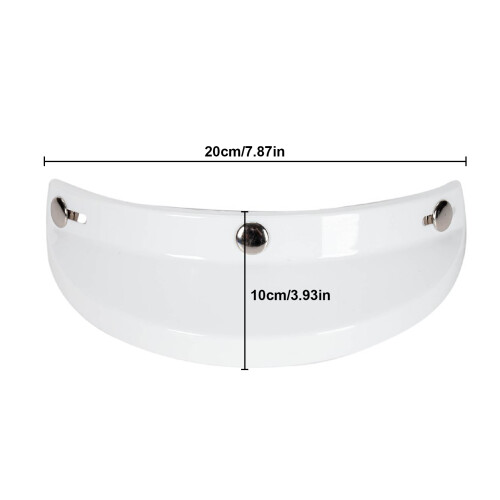 Universal 3 Snap-Button Visor for Open Face Helmets - UV & Fog Resistant 1