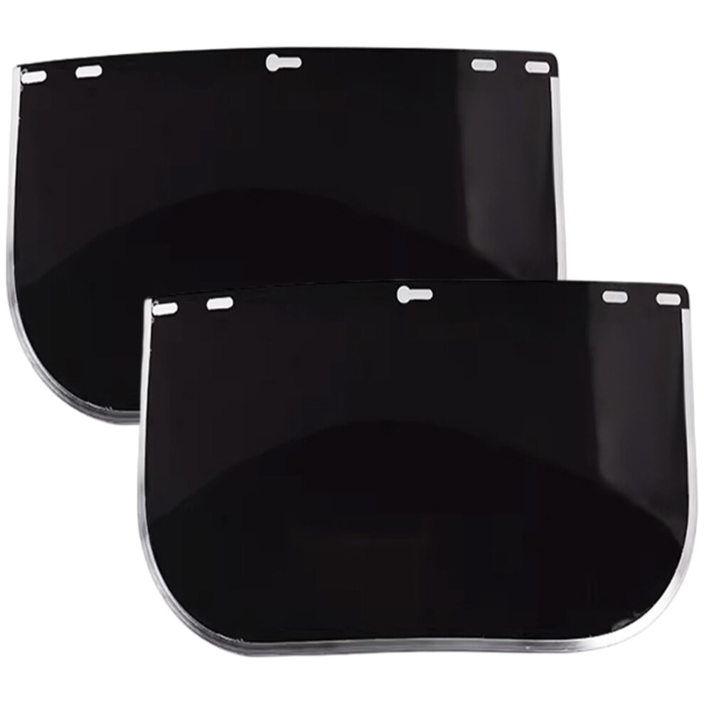 2Pcs Tinted Face Shield 15.5X7.9 Inch - Replacement Safety Visor For Hard Hats, Welding, Grinding, Diy Cosplay Helmet 9084446662764