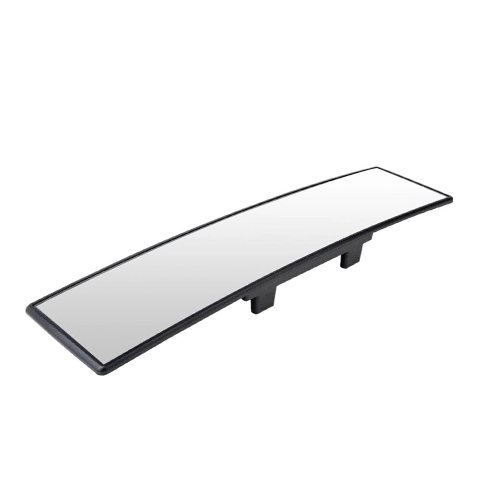 285Mm Anti Glare Wide Convex Curve Panoramic Mirror, Car Interior Rear View Mirror, Anti Fog Rubber Clip, Universal Fit 9393856684007