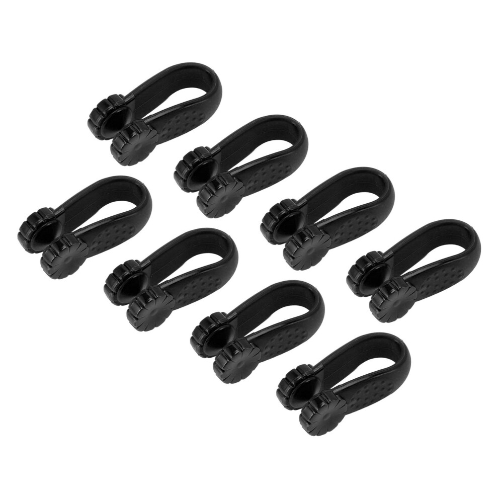Black Migraine Headache Hand Acupressure Tools 8Pcs Plastic Clips For Pain Relief