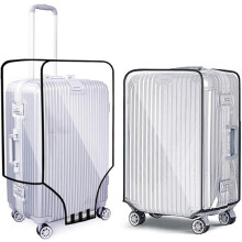 (28) clear PVC Suitcase Cover | Protector Waterproof Scratchproof Luggage Cover | Transparent Travel Luggage Cover | Trolley Case Cover Fits