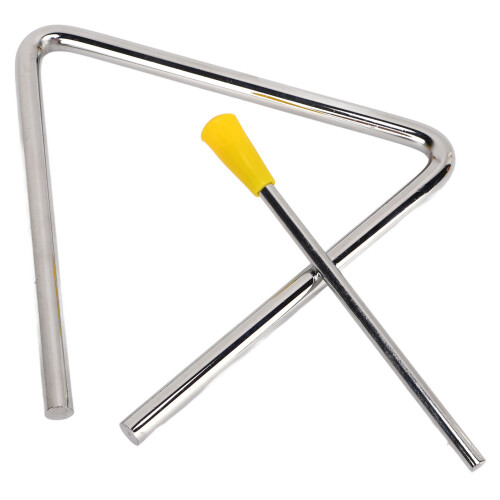 Metal Hand Percussion Triangle with Striker, Easy Play, Delicate Sound