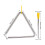 Metal Hand Percussion Triangle with Striker, Easy Play, Delicate Sound 6