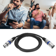 XLR-Männlich zu XLR-Weiblich Mikrofonkabel 1,5 m PVC Silber/Schwarz