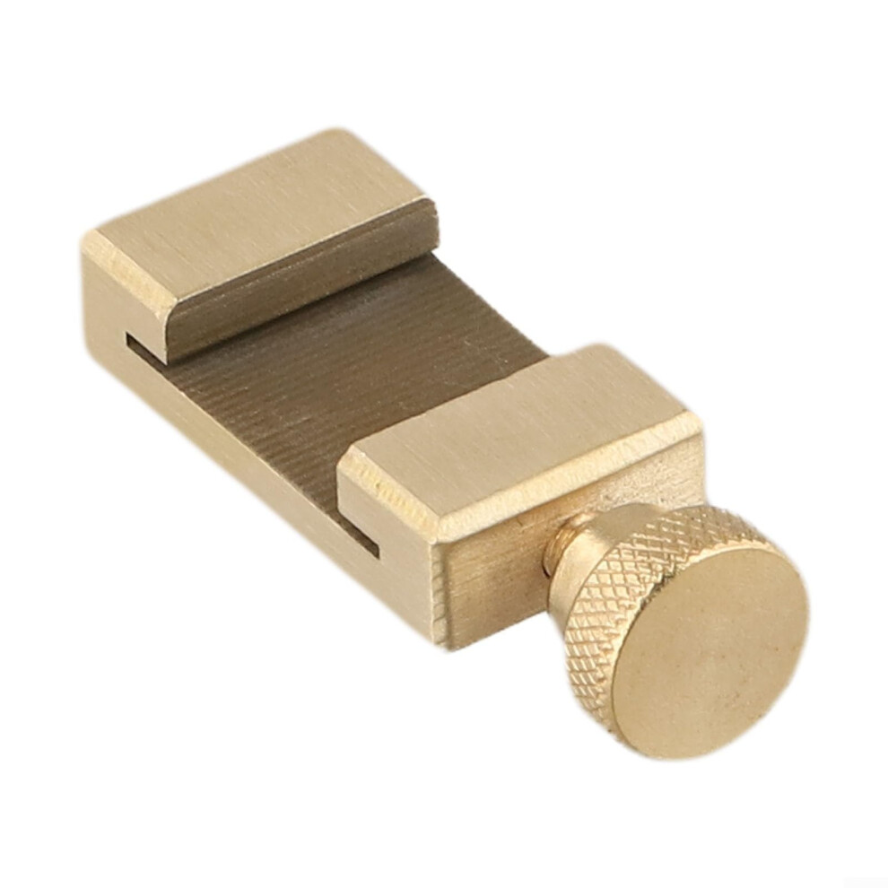 Compact Brass Limit Positioning Block For Steel Rulers Small Size Brass Construction Woodworking Alignment Tool 9354506584153