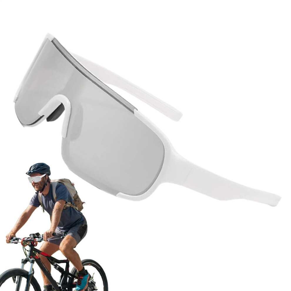 Motorcycle Goggles Ergonomic Anti-Fog Shield Eyewear For Motorcycle Riding Construction Skiing Running Frame White 9393856684670