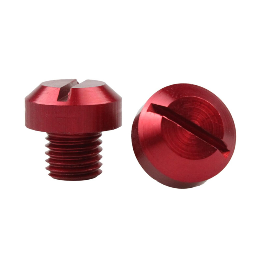 Motorcycle Rear View Hole Plugs 2 Pcs 8Mm Aluminum Alloy Screws Compatible With Most Models Red 9084446663525