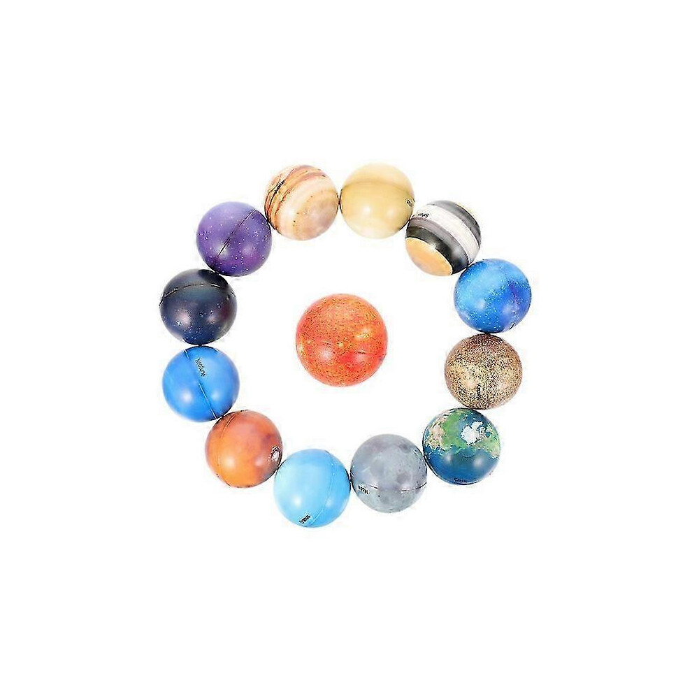 Set of 13 Planets bouncy balls, anti-stress, decompression, toys