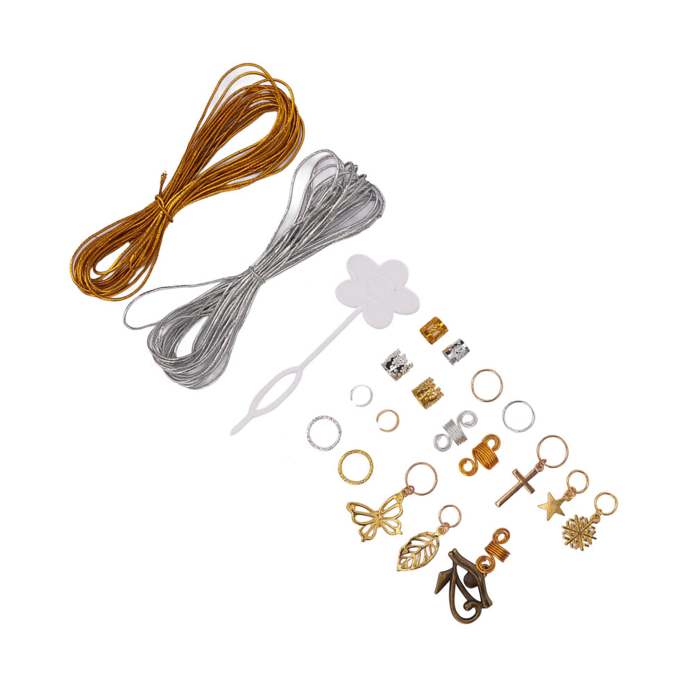 Unisex Silver,Gold 300Pcs Dreadlocks Hair Jewelry Beads Metal Silver Gold For Parties & Weddings
