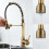 Deck Mounted Flexible Kitchen Tap Pull-Out Mixer Black Finish Hot And Cold With Spray Head 3