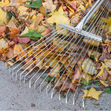 (Default) Expanding 15 Teeth Rake Lawn Soil Leaves Garden Autumn Grass Soil Cleaning