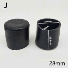 (As show, 19mm) 10Pcs Furniture Feet Non-Slip Chair Leg Cover Black Floor Protectors Round Tube Caps Socksl
