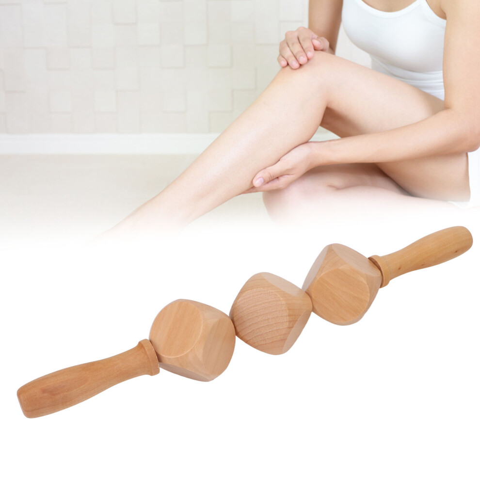 Wooden Scraping Roller Stick, Beech Wood, 400mm Massage Tool