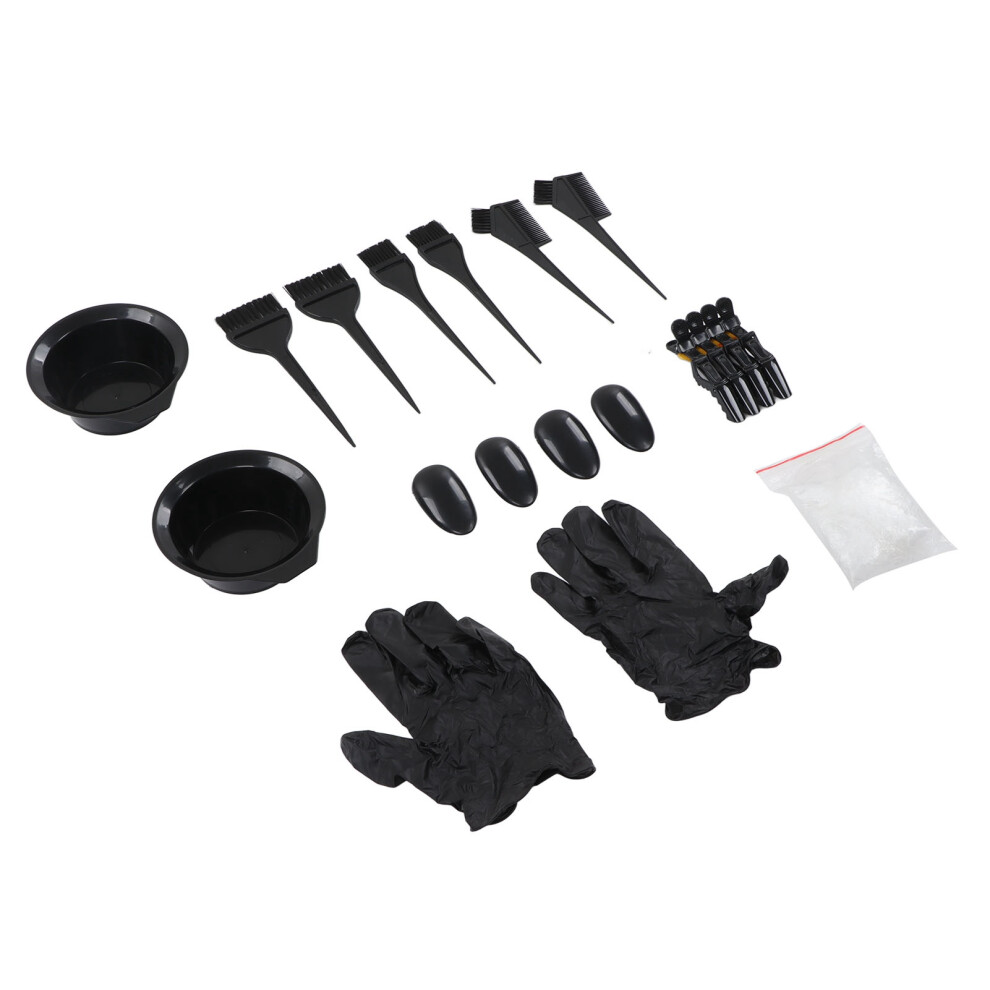 26Pcs DIY Hair Dye Kit with Large Tint Bowl Brushes & Gloves for Salon