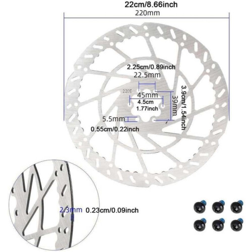 220mm Motorcycle Brake Disc For X3 MX3 Compatible Replacement Rotor 1