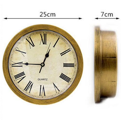 Vintage Gold Wall Clock with Hidden Safe, Large Storage Space