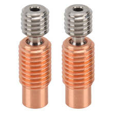 2Pcs Ti Alloy & Copper Nozzle Throat for 3D Printer V6, 22x7mm